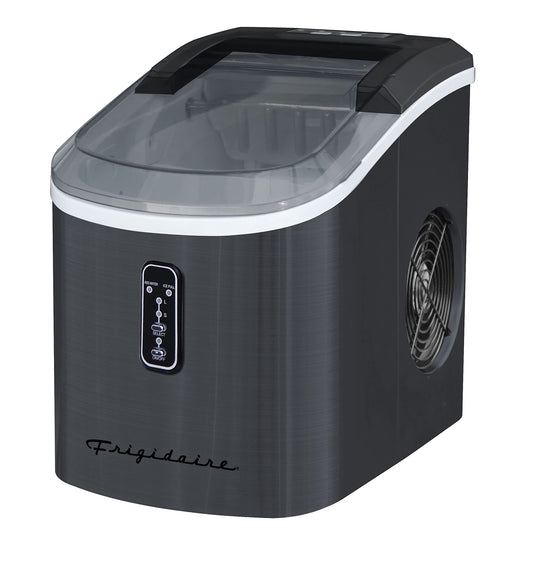 Frigidaire EFIC103AMZ-SSBLACK-SC SELF CLEANING AMZ-SSBLACK-SC EFIC103 Maker Machine Heavy Duty, 26lb Ice per Day, Stainless Steel, Black Stainless