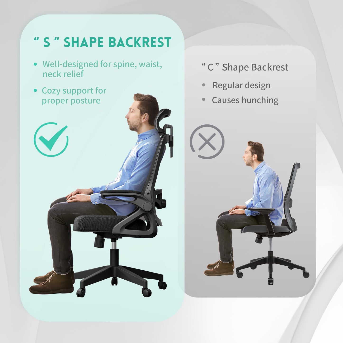Ergonomic Office Chair with Adjustable Lumbar Support
