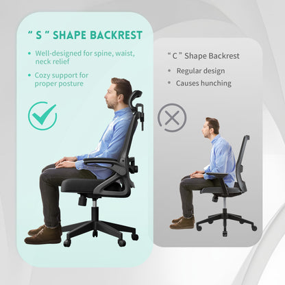 Ergonomic Office Chair with Adjustable Lumbar Support