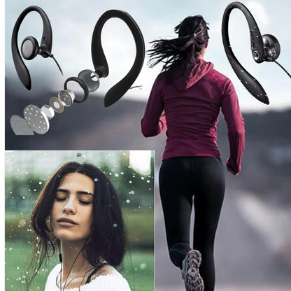 PHILIPS Flexible Earhook Headphones, Black