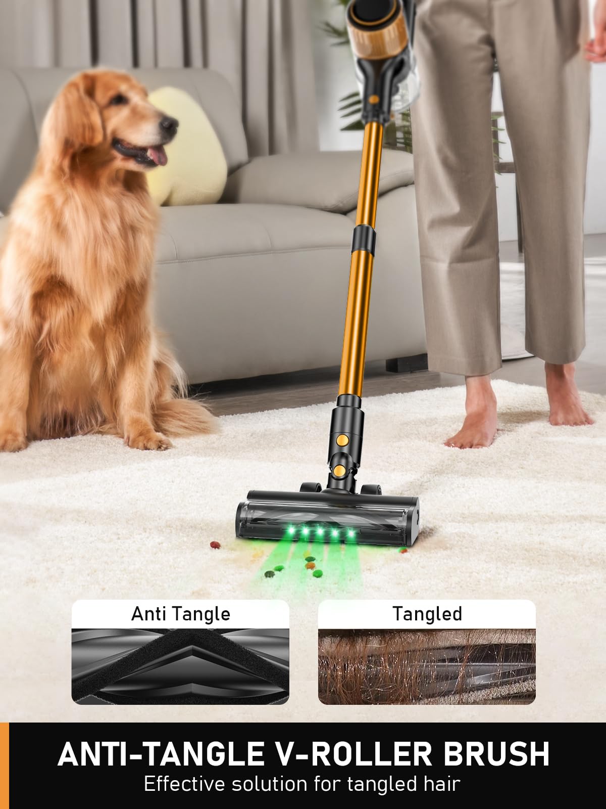 Cordless 8-in-1 Stick Vacuum Cleaner for Pets