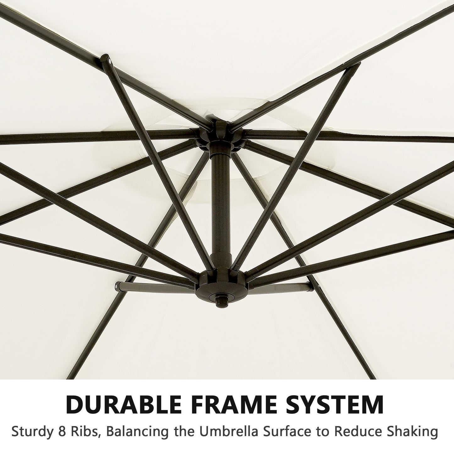 VECELO 10ft Offset Patio Umbrella