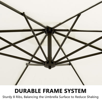 VECELO 10ft Offset Patio Umbrella