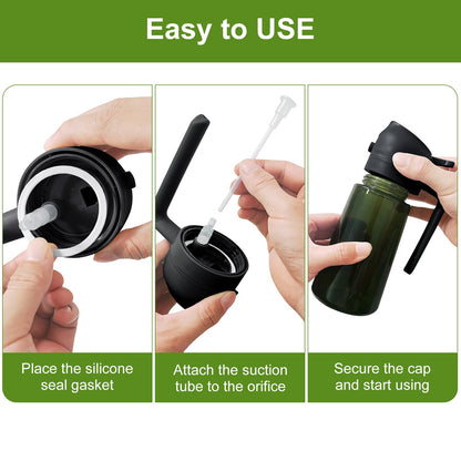 16oz Oil Dispenser and Sprayer with Labels