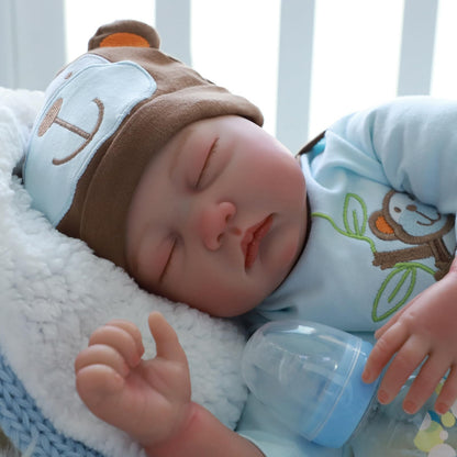 Kaydora Reborn Baby Dolls -22 inches Sleeping Realistic Reborn Baby Dolls Boy with Lifelike Soft Body Presented in Gift Box for Kids 3+