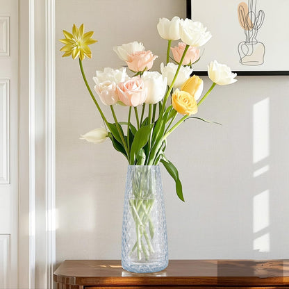 Crystal Round Glass Vase for Floral Arrangements
