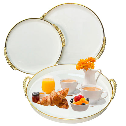 Round Decorative Serving Trays Set of 3