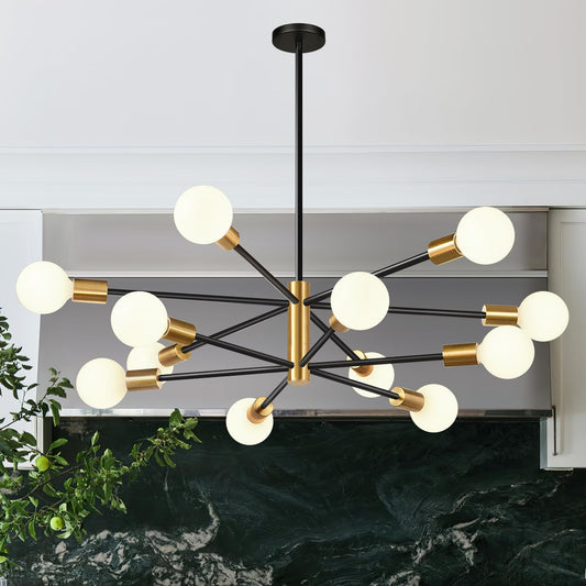 12-Light Sputnik Chandelier for Dining Room