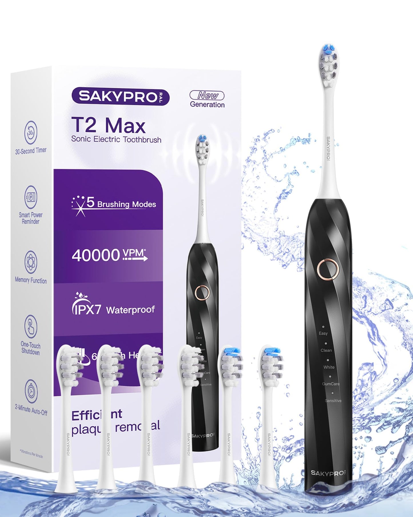 40,000 VPM Sonic Toothbrush by SAKYPRORAL