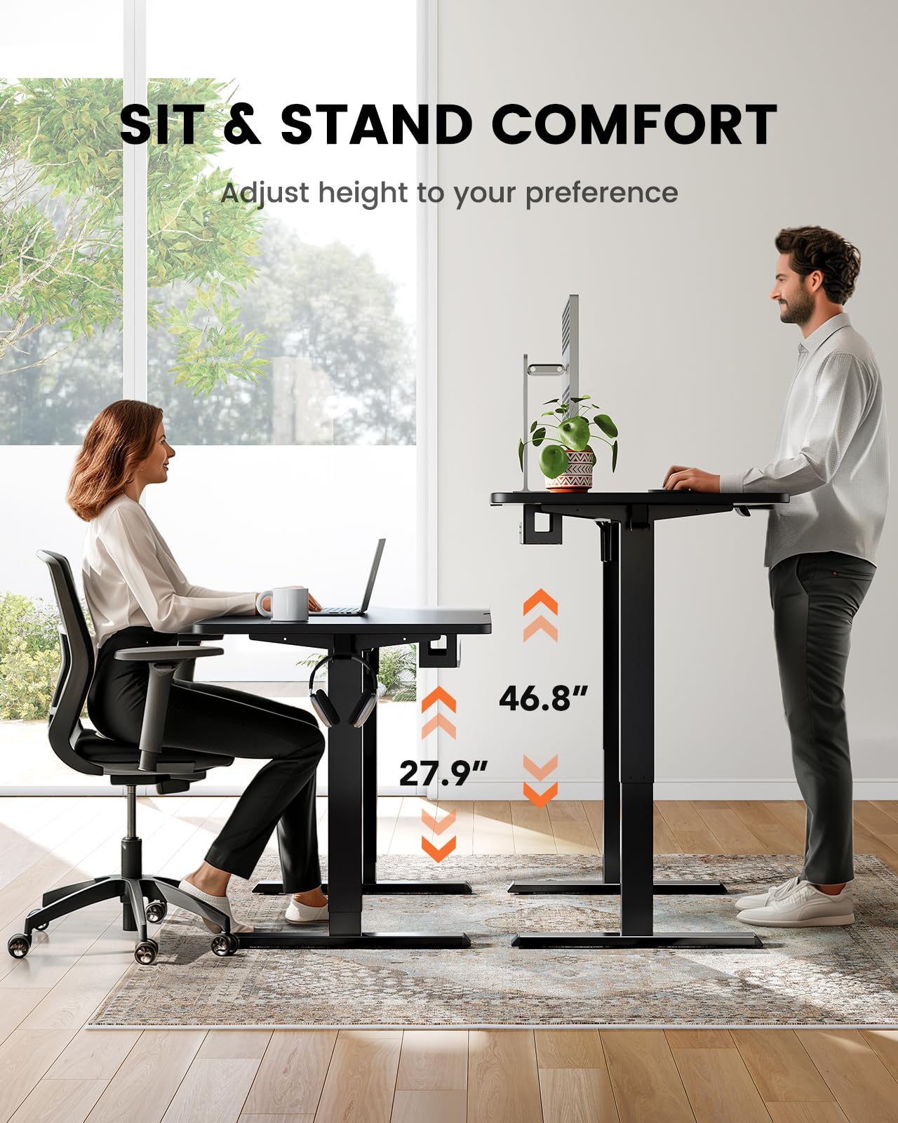 ErGear Electric Adjustable Standing Desk, 48x24