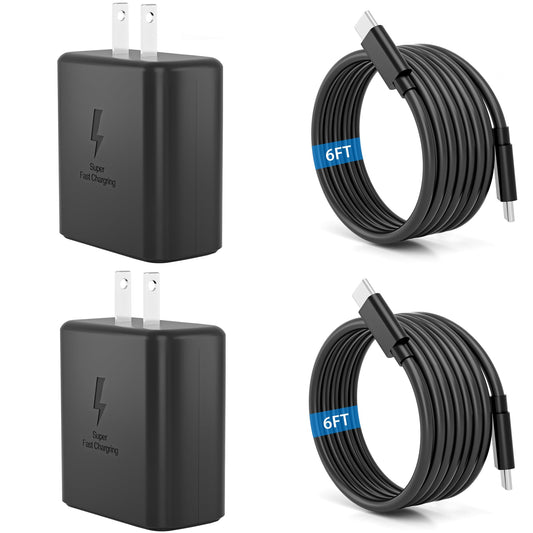 45W Fast Charger with 6FT USB C Cable 2Pack