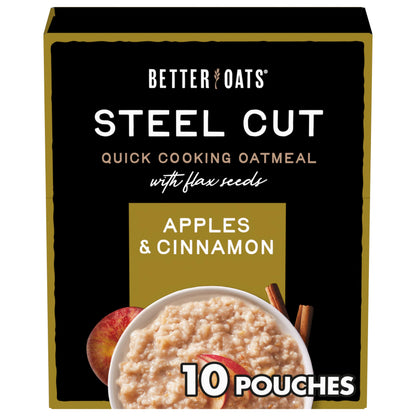 10 Pack Better Oats Apples Cinnamon Oatmeal