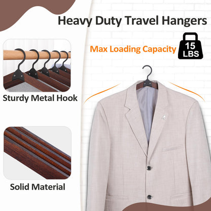 Edergoo 8-Pack Foldable Travel Hangers Set