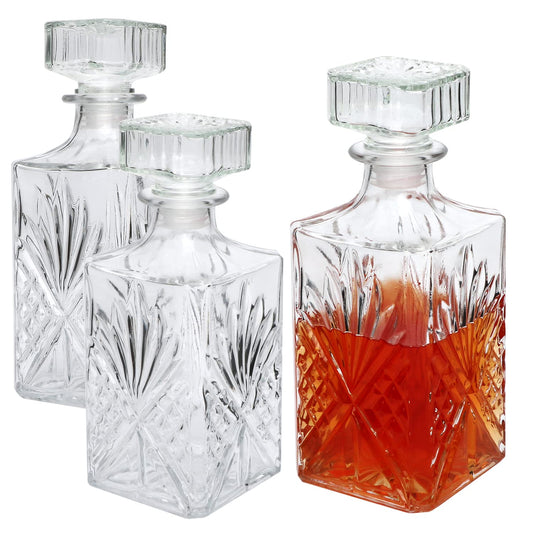 31oz Glass Whiskey Decanter Set for Spirits