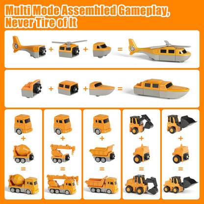 Magnetic Car Toy Set for Toddlers Ages 3-9