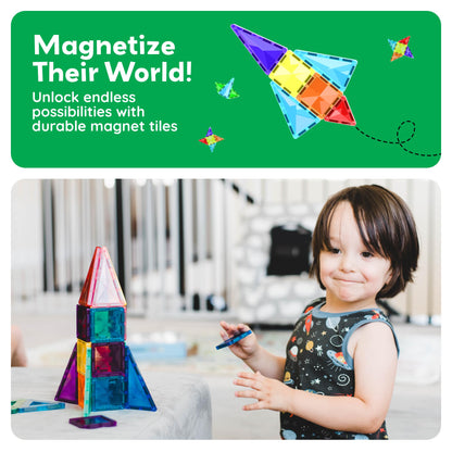 80-Piece PicassoTiles Magnetic Building Set for Kids