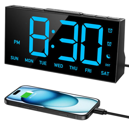 GOLOZA Digital Alarm Clock with USB and Snooze