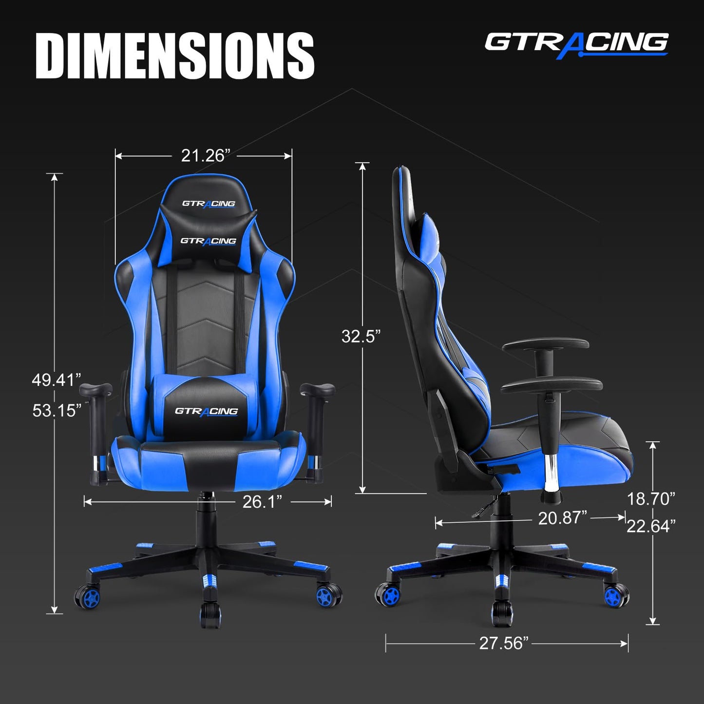 GTRACING Ergonomic Gaming Chair with Lumbar Support