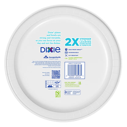 204 Count Dixie Disposable Paper Plates, 10 Inch