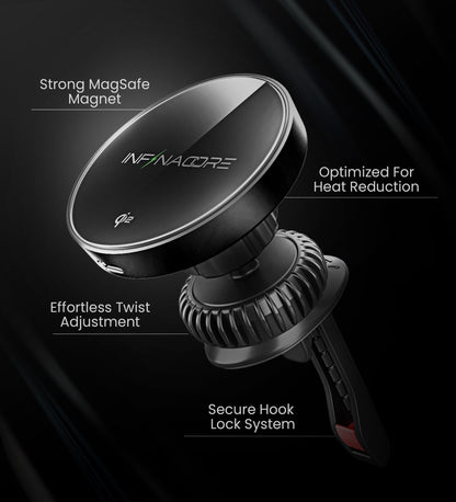 15W MagSafe Wireless Car Charger by InfinaCore