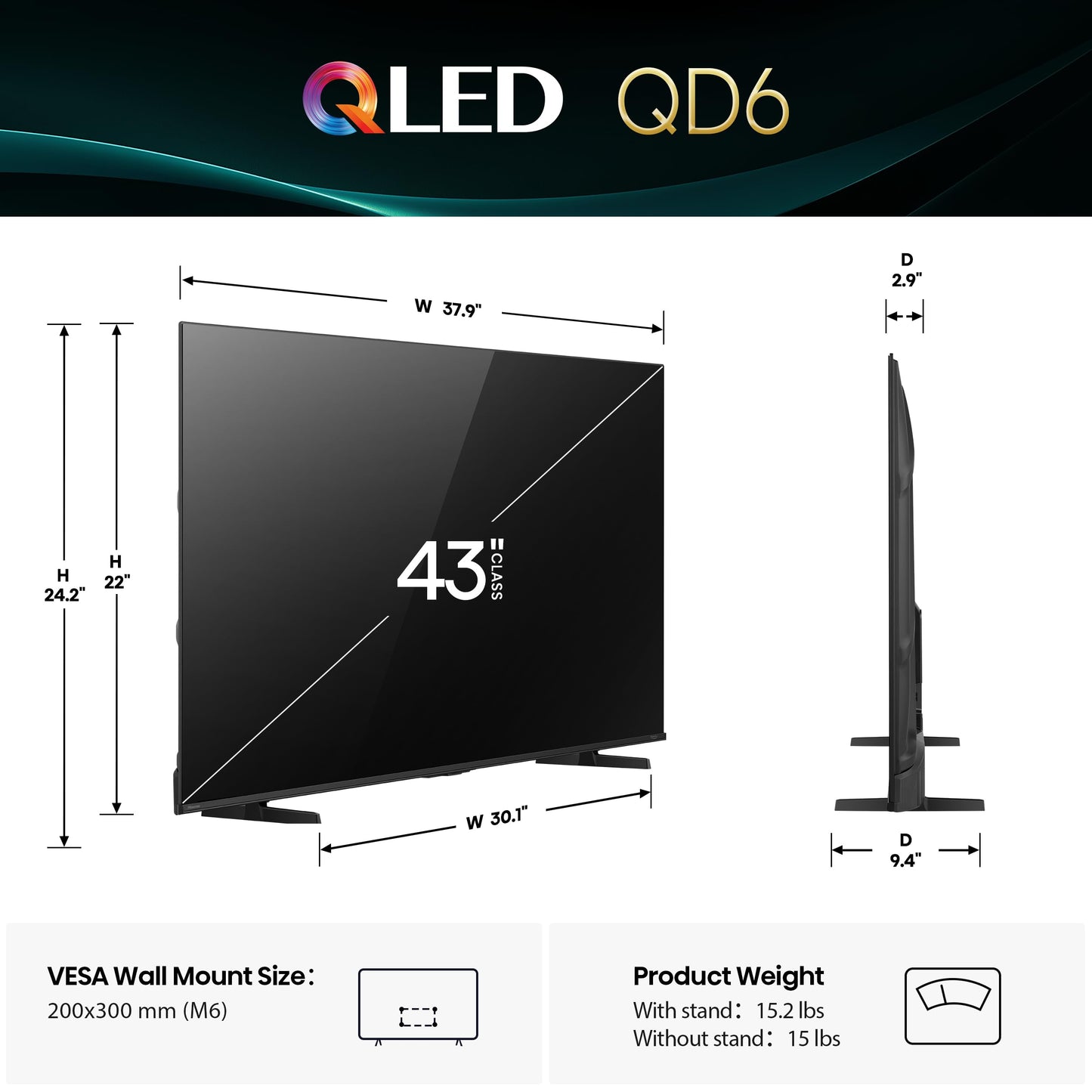 43" Hisense QLED 4K UHD Smart Fire TV