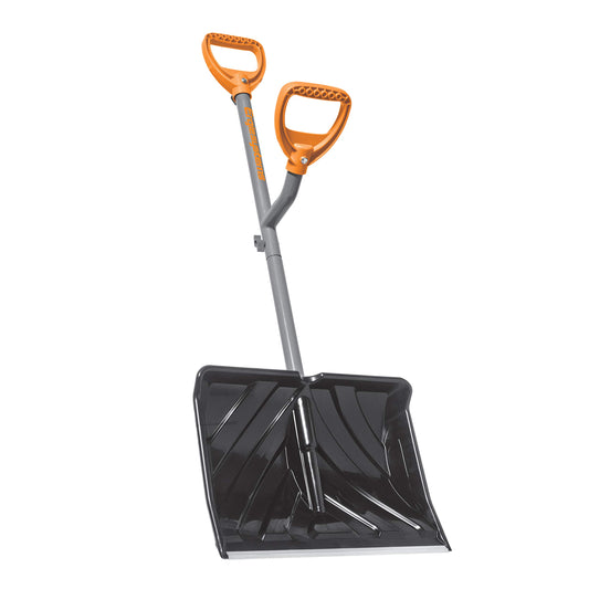 ErgieShovel 18-Inch Steel Snow Shovel with Shaft