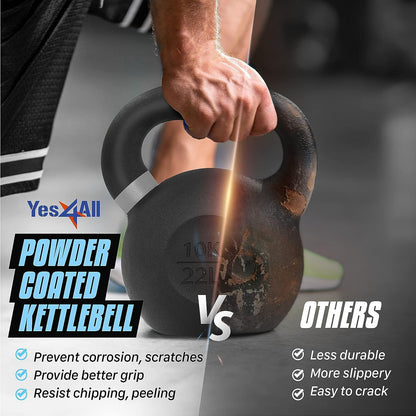 Yes4All 16 KG Cast Iron Kettlebell with Handle