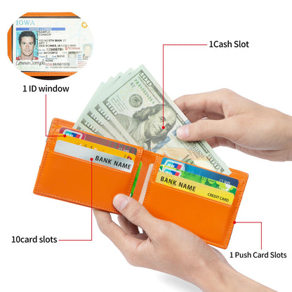 RFID Blocking Leather Wallet for Men