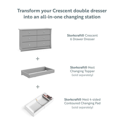 Storkcraft 6 Drawer Nursery Dresser for Kids