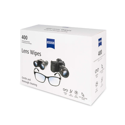 400 ZEISS Pre-Moistened Alcohol Wipes for Glasses