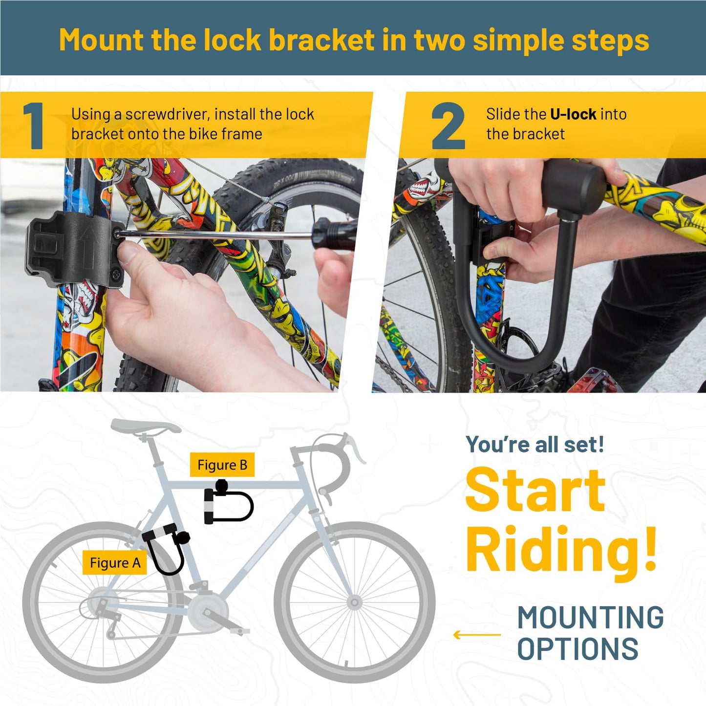 Heavy Duty U Lock by SIGTUNA for Bikes