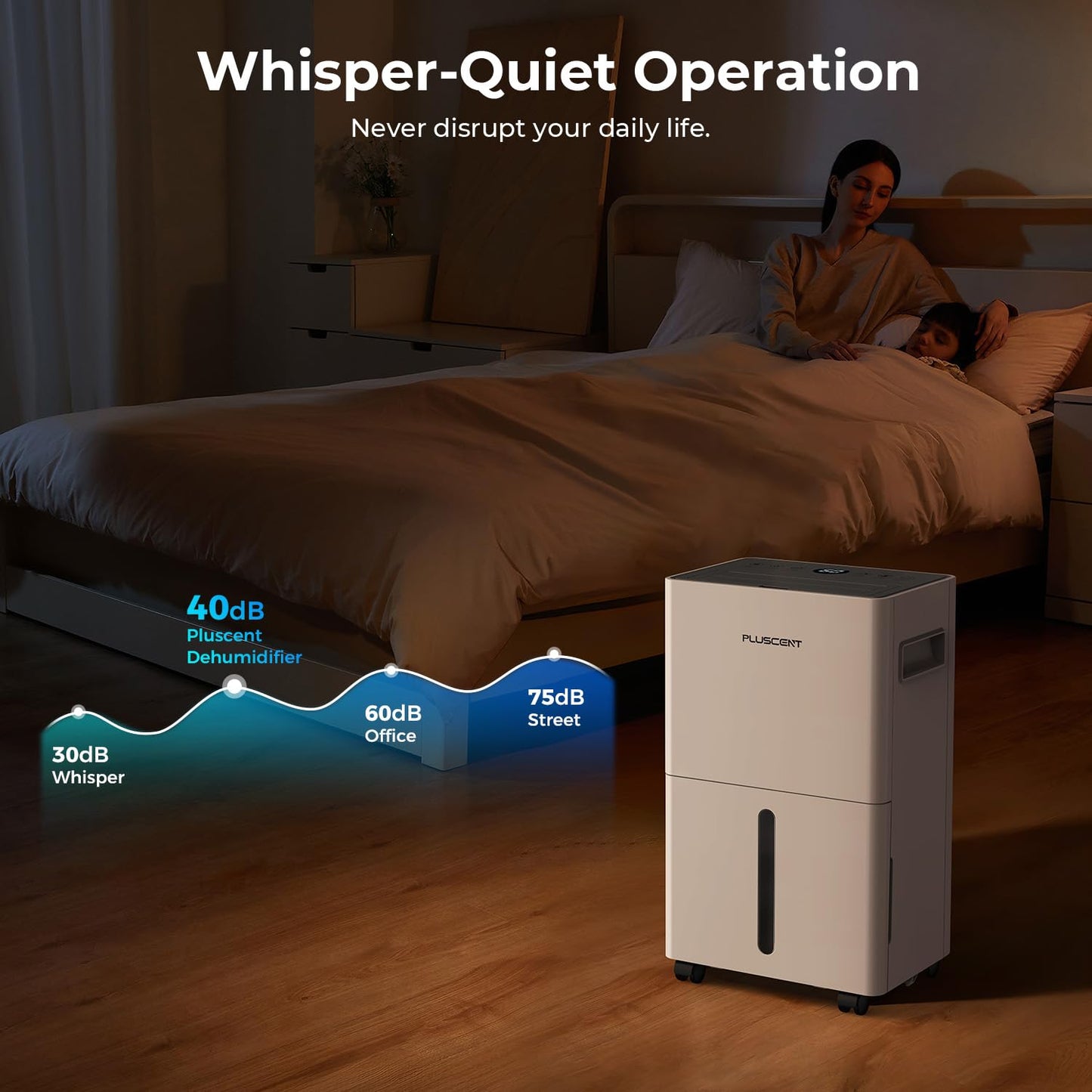 21 Pints PLUSCENT Dehumidifier for Home & Basement