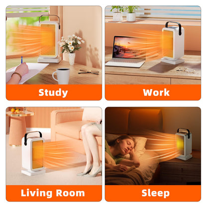 Small Space Heater Portable Desk Heater with 2s Instant Warmth