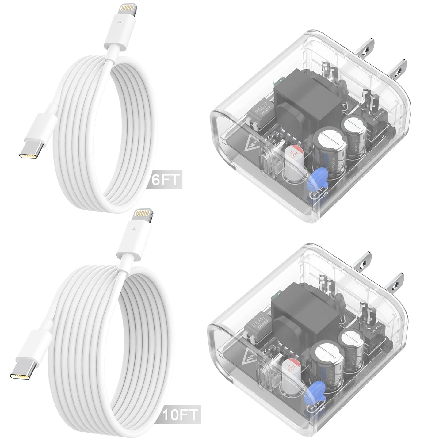 Fast Charging 20W USB C iPhone Charger 2 Pack