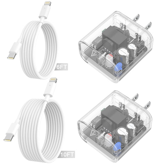 Fast Charging 20W USB C iPhone Charger 2 Pack
