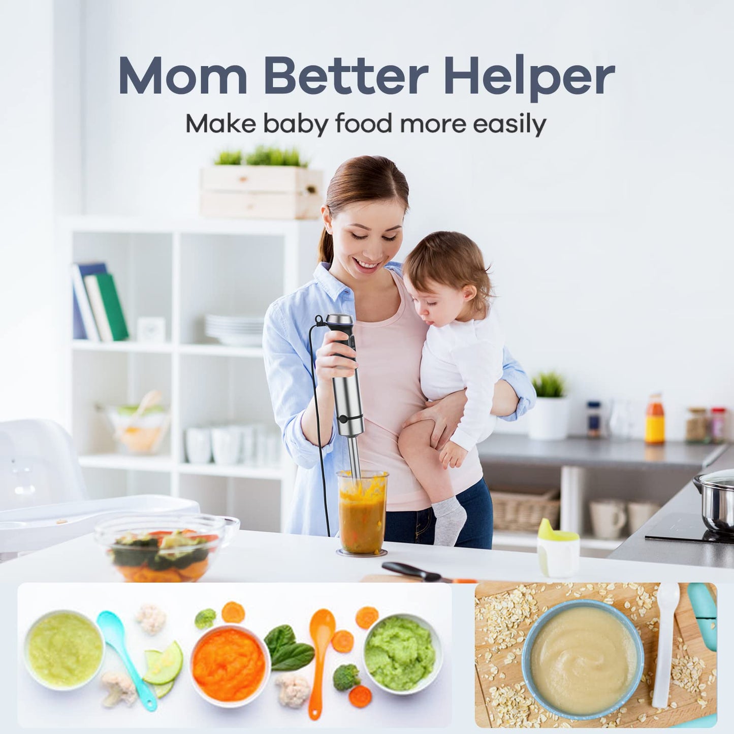 5-in-1 Immersion Hand Blender with Accessories