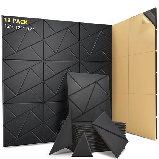12 Pack Sound Proof Foam Wall Panels