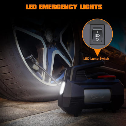 HAUSBELL Portable Car Tire Inflator with LED Light