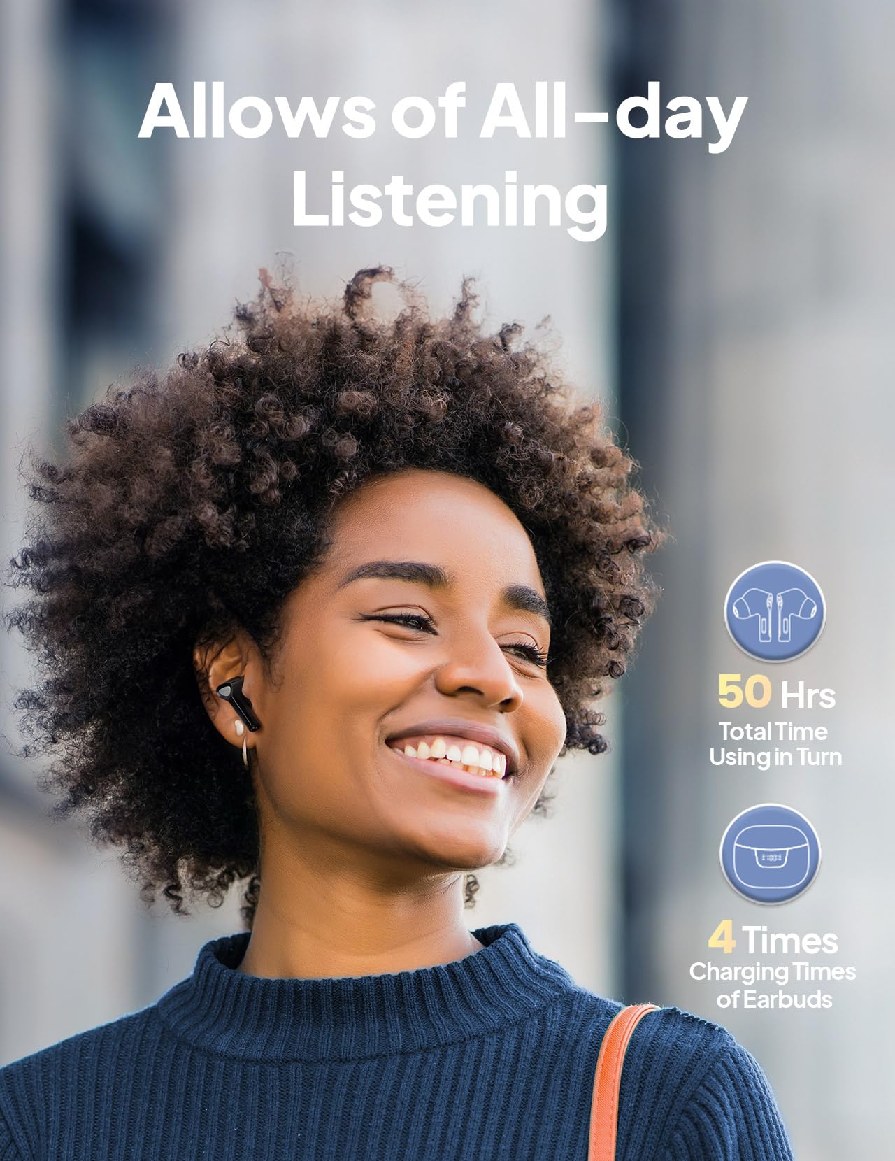 Wireless Bluetooth Earbuds with Deep Bass IPX7