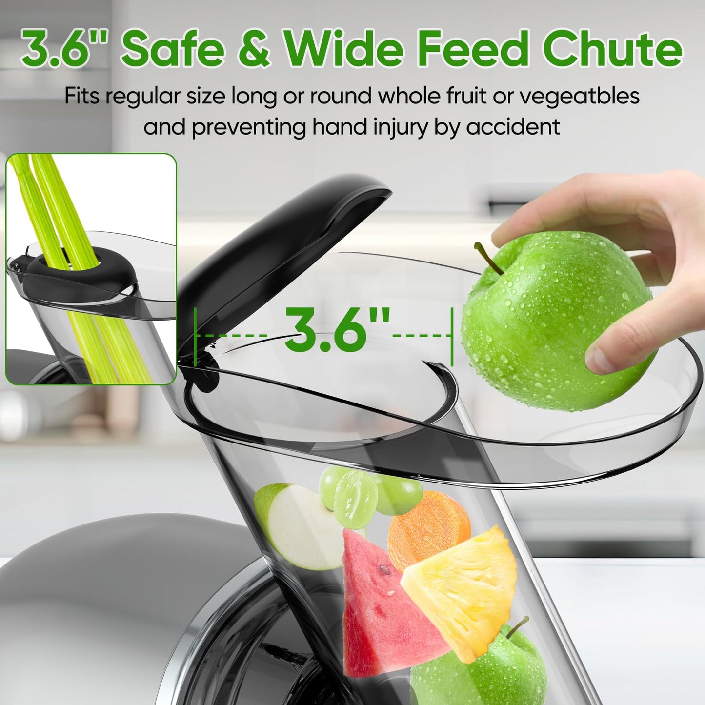 COZII Cold Press Juicer with Large Feed Chute