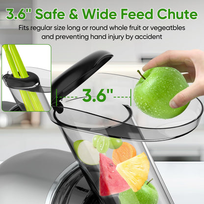 COZII Cold Press Juicer with Large Feed Chute