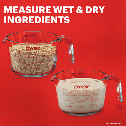 Pyrex 4-Cup Glass Measuring Cup for Baking