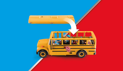 Playmobil School Bus with Accessories and 4 Figures