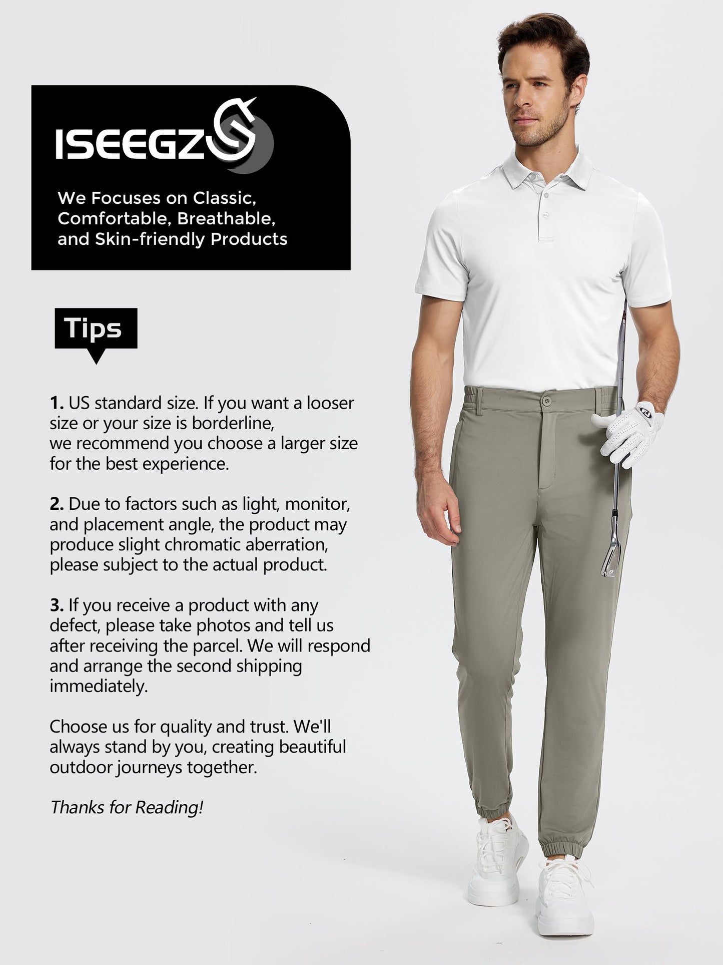 Mens Lightweight Quick Dry Golf Polo Shirt