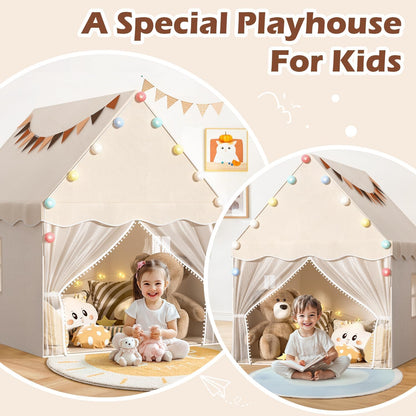 Kids Play Tent with Star Light & Mat
