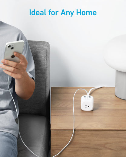 Anker 20W USB C Power Strip with 3 Outlets