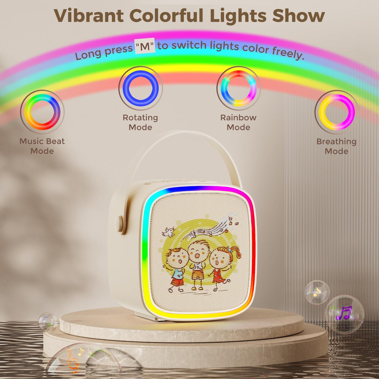 Mini Karaoke Machine for Kids with Microphone