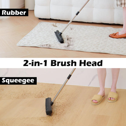 Pet Hair Removal Rubber Broom with Long Handle
