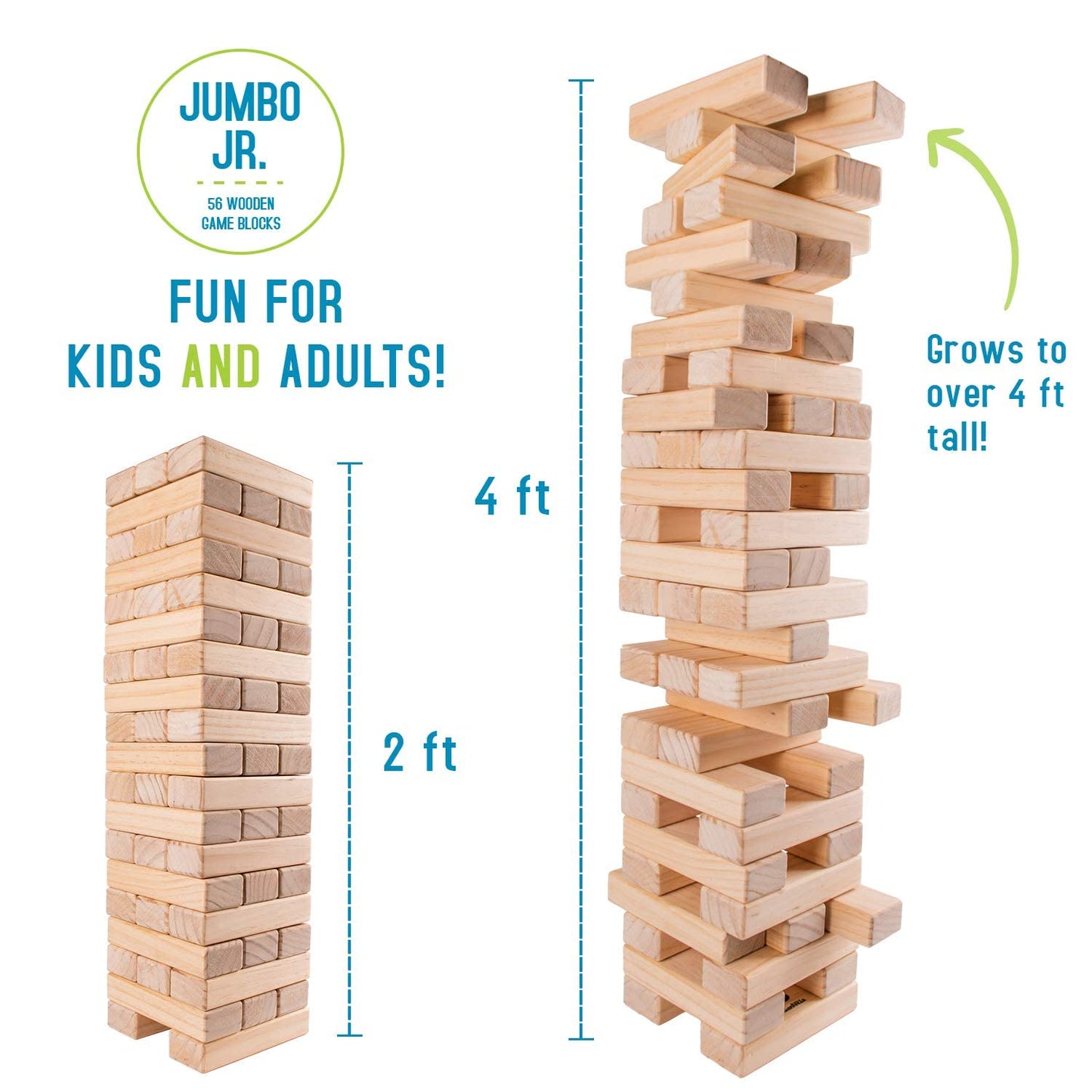 Giant Tumbling Timber Toy - 56 Pieces
