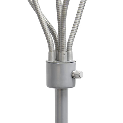 Multi-Head Adjustable Silver Floor Lamp for Kids